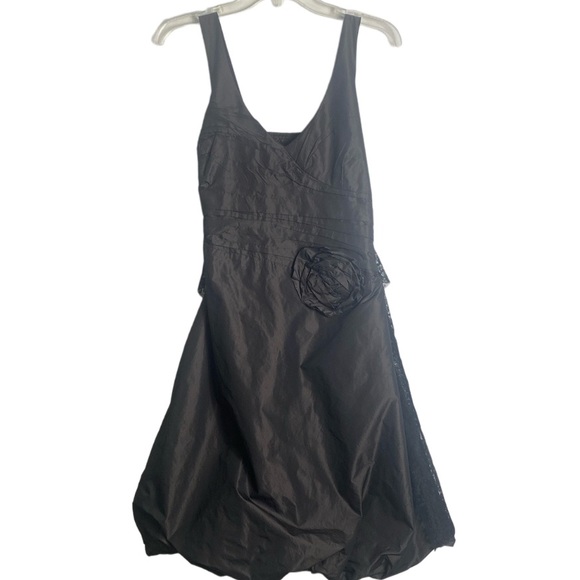TONI FRANCESC Women Sleeveless Black Tie Formal Midi Bubble Dress Size 38/6 NEW - Picture 1 of 13